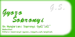 gyozo sopronyi business card